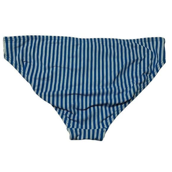 Michael Michael Kors Blue & White Stripes Classic Bikini Bottom Sz  Large NEW - Picture 2 of 7